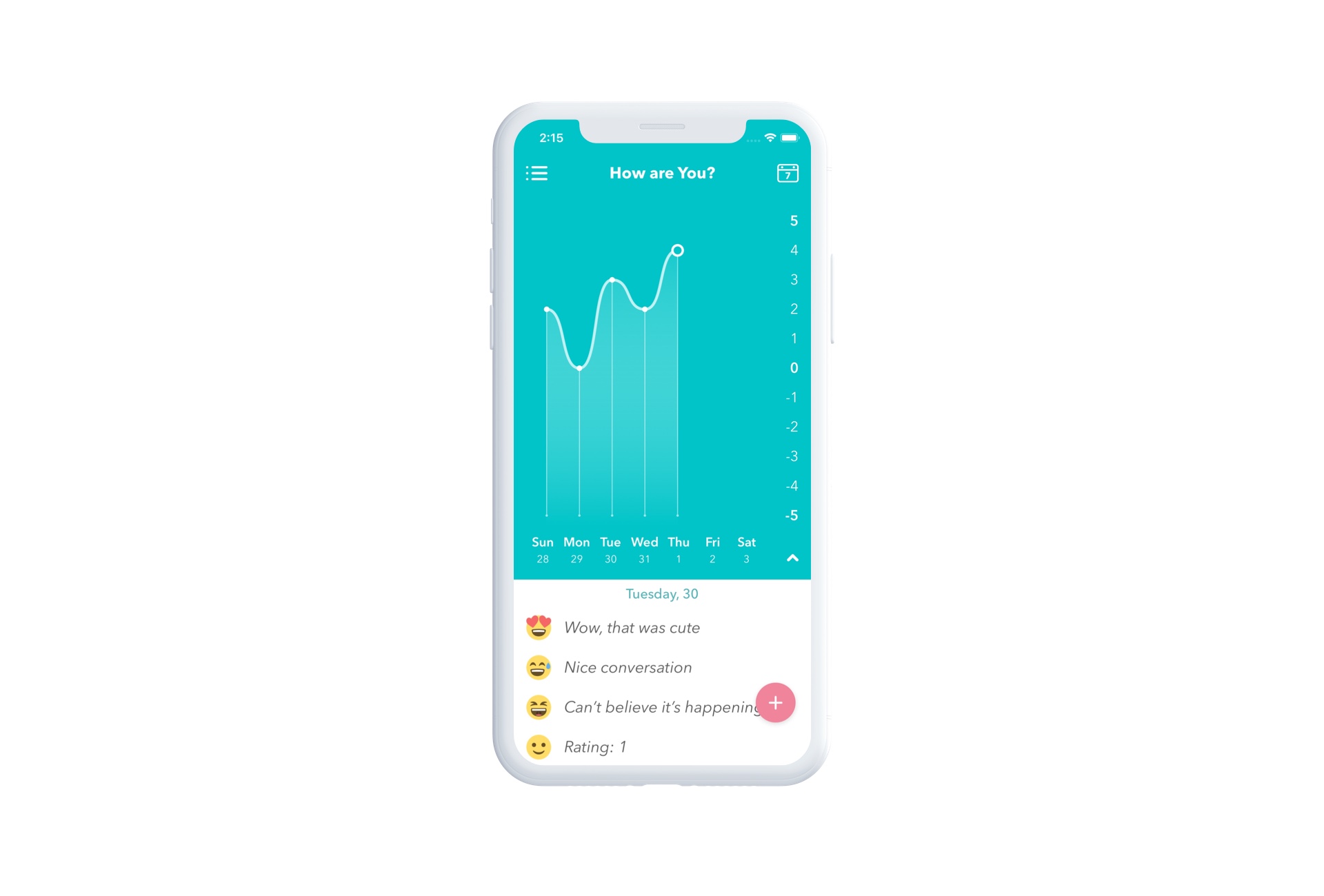 A supportive mood tracker Android app